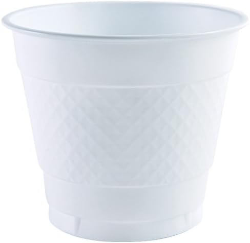 Party Dimensions Plastic Party Cups-9oz | White | Pack of 18 Cups, 9 ounce