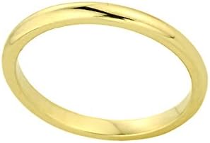 Stackable 10k Yellow Gold Sizable Plain Toe Ring, Size 5.5