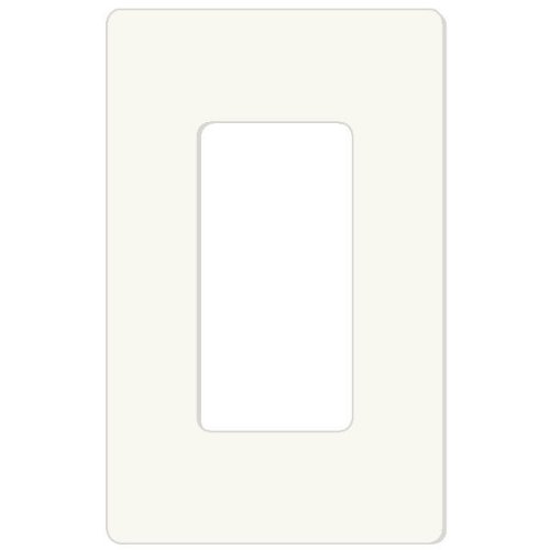 Leviton 80301-SW 1-Gang Decora Plus Wallplate Screwless Snap-On Mount, White