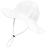 Adjustable Kids Toddler Baby Sun Hat Breathable & Wide Brim Summer Beach Swim Hats 0-8 Years