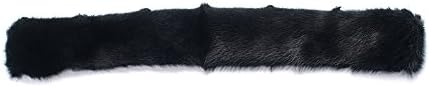 Bellefur Men Genuine Mink Fur Collar Scarf Wraps for Man Garment Jacket Accessory Black