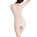 Shymay Women's Full Body Shaper Thigh Slimmer Firm Control Shapewear Bodysuit, Nude, Large