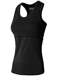 H2H SPORT Womens Active Sportwear Tank Tops Skin BaseLayer Built in Shelf Bra