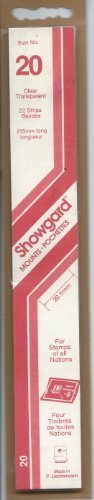 Showgard Mounts, Size 20 mm. x 215 mm., Clear / Transparent Strips