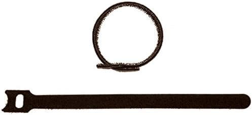 Velcro Style Cable Ties-Premium Quality-Hook &amp; Loop-Black-25 per pack- 8" long- 1/2" wide