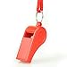 Hipat Red Emergency Whistles with Lanyard, Loud Crisp Sound, 12 Packs Plastic Whistle Bulk Ideal for Lifeguard, Self-Defense and Emergency
