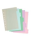 Martha Stewart Home Office™ with Avery™ Small-Format Plastic Dividers 21129, Assorted, Flourish, 5-1/2