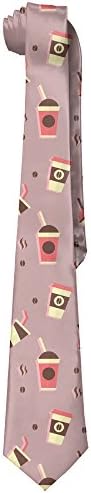 StoneBrand Men's Coffee Time Polyester Silk Necktie Casual Tie