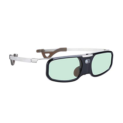 Elikliv 144 Hz DLP Link 3D Glasses Active Shutter Rechargeable for All 3D DLP Projectors Compatible with BenQ Dell Mitsubishi Panasonic Samsung Optoma Sharp DLP Link Projector (Pack 1)