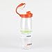 Nalgene Tritan OTF, Clear w/Orange Cap - 2 Count