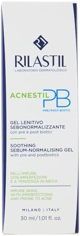 Acnestil Gel Serum Seboregolatore, Gel dalla Texture Leggera, Azione Lenitiva e Disarossante, 0% Alcool, Confezione da 30 ml