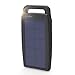 BigBlue Solar Battery Charger 10000mAh IPX4 Waterproof Dual USB Ports Emergency Solar Powered Charger with 6 LED Light Fast Charging for Cellphone Tablet and More Devices（Black）
