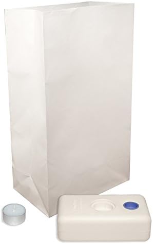 Lumabase53136 Candle Luminaria Kit, White