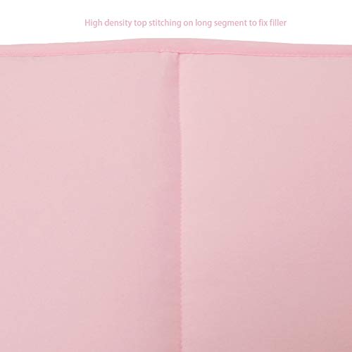 CaSaJa Napping Microfiber Crib Bumper Pads Protector, Soft and Breathable for Baby Boys and Girls, Fits Standard Size Crib and Toddler Beds 28 inches x 52 inches, Machine Washable, Baby Pink