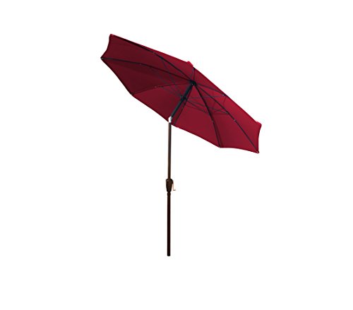 Dehner Sonnenschirm Kos, Ø 220 cm, Aluminium/Polyester, rot