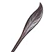 FINGER LOVE Handmade Carved Ebony (Black Sandalwood) Hair Stick: Leaf