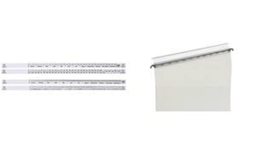 Elba 100420982 Organisationsstreifenvertic (for Elba Organisationsleistevertic) Filing Folder Bag with 10 Sheets 20 Strips, White