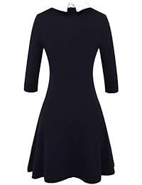 Vestido informal de manga 3 4 de Melynnco para mujer, para trabajar con cuello Peter Pan para fiesta