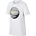 NIKE Boys' Dry Photo Basketball Tee, White, Medium
