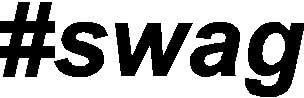 WHITE HASHTAG SWAG LOGO VINYL DECAL STICKER