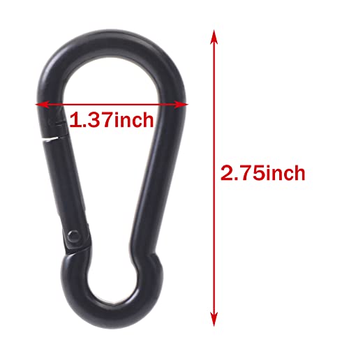 PROND Carabiner Clip, Heavy Duty Carabiner Clips, 316 Stainless Steel Carabiner Hooks, Multi-Purpose Spring Snap Hook, 2.7inch
