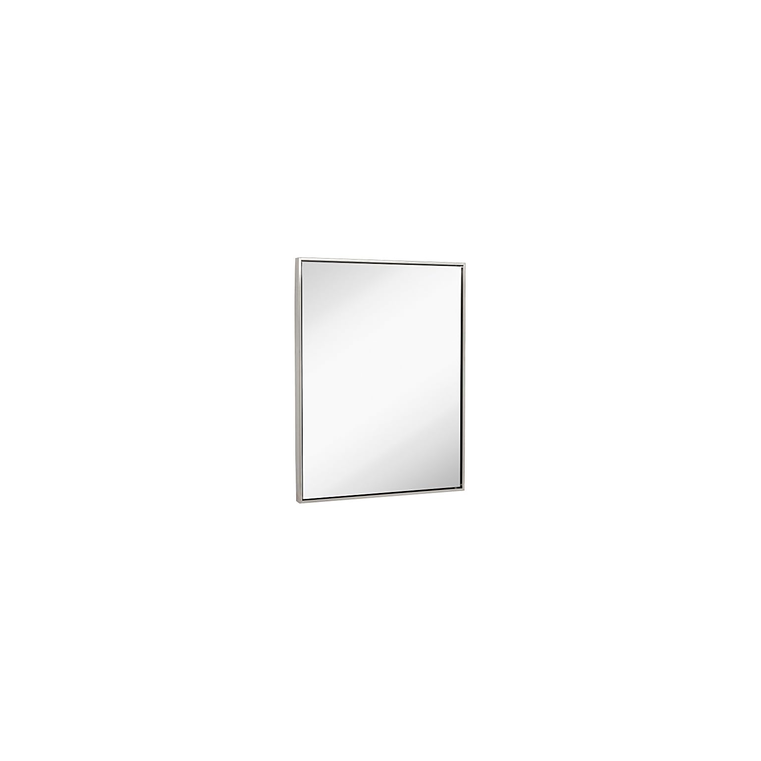 Hamilton Hills Contemporary Brushed Metal Wall Mirror 30 x 40 inch