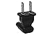 SF Cable, 2 Prong Right Angle Plug Adapter, USA IEC 60320-C7 Receptacle to NEMA 1-15P