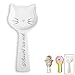 White Ceramic Cat Spoon Rest: Kitten Spoon Rest for Stove or Countertop - Cute Kitchen Accessory