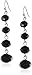1928 Jewelry Classic Black Graduated Beaded Linear Drop Earrings