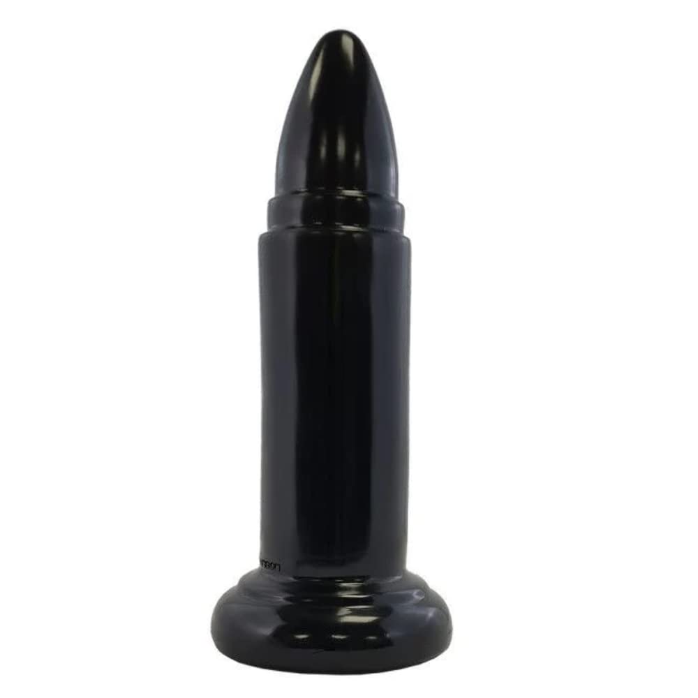 Prowler Red Rocket 8" Butt Plug - Black - TPE Rubber - Extreme Anal Play