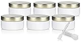 White Refillable Low Profile PET Plastic Jar