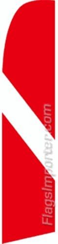 Swooper Flutter Feather Flag Dive Swooper Flutter Slash Line Red White
