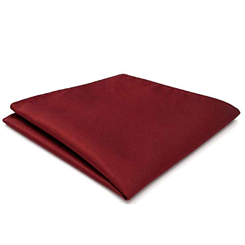 SHLAX&WING Solid Color Red Burgundy Wedding Silk Matching Cufflinks
