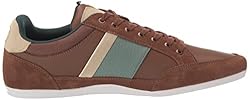 Lacoste Men's Chaymon Sneaker, Dark Brown/Dark