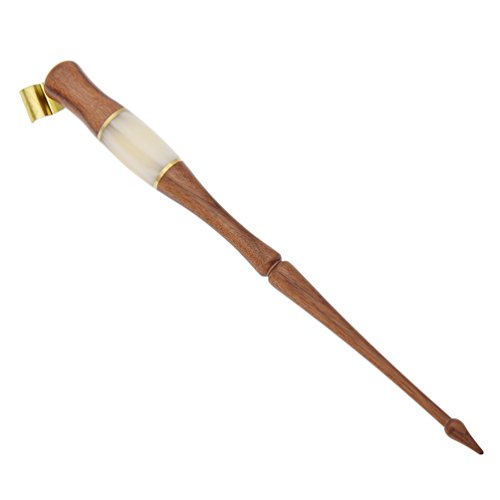 BetterUS Wood English Calligraphy Oblique Dip Pen Nib Holder With Brass Flange Antique Dip Pen