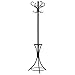 Gray Bunny GB-6808 Metal Coat Rack, Hat Stand, Umbrella Holder, Hall Tree, Black, For Home or Office
