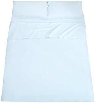 AUSTY Double Sleeping Bag Liner Camping Sleep Sheet Soft and Breathable for Travel Hotel Outdoor Picnic Business Trip(Pale Blue,63" x82.7")