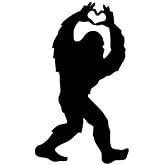 Bigfoot Hand Heart Love Symbol NOK Decal Vinyl Sticker |Cars Trucks Walls Laptop| Black |5.5 x 3.2 in|NOK2200
