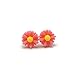 Pretty Smart Daisy Earrings Metal Free Plastic Post Earrings for Sensitive Ears 11mm (Pink)