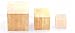 Nesting Blocks - 3 Solid Natural Unfinished Hard Wood Cubes 4 Inches, 3 Inches, and 2 Inches
