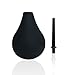 Enema Bulb, Jullycare Douche for Men Women Enema Kit with Certificate Comfortable Medical Kits Anal Cleaner Silicone Douche with 3 Replaceable Nozzle (Black)