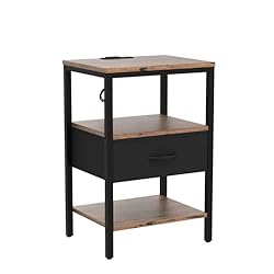SUPERJARE Nightstand Set of 2, Bed Side Tables with