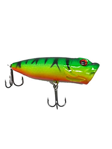My-Fishing-World 5xPopper+Box Oberflächenköder Popper für Barsch Forelle Hecht Angeln Raubfisch – Bild 7