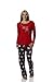 Women's Microfleece Pant Knit Top Lounge Set - Many Cute Designs Available