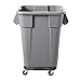 Rubbermaid Commercial LLDPE Square Brute 40-Gallon Trash Can without Lid, Gray, for Restaurants/Garages/Offices/Mailrooms/Classrooms