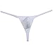 JAXFSTK Men's Spandex Micro Thong Gay Men T-Back G-String Jockstrap Underwear Pouch Tanga White L