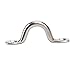 Amarine Made Pack of 10 Stainless Steel Bimini Boat Top PAD Eye, Eye Straps, Tie Down, Kayak Deck Loops, Tie Down Anchor Point, footman's Loop for Kayak Canoe Rigging