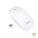 UHURU Wireless Mouse 2.4G Silent Rechargeable and Portable Mouse with 3 DPI for Notebook, Pc, MAC, Laptop, Computer - New & Improved Version [White]