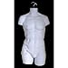 Male Torso Body Mannequin Form (Hips Long) - Great For Small And Medium Sizes - White