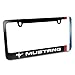 Ford Mustang Side Red White Blue Stripe Cover Chrome Black Metal License Plate Frame Holder